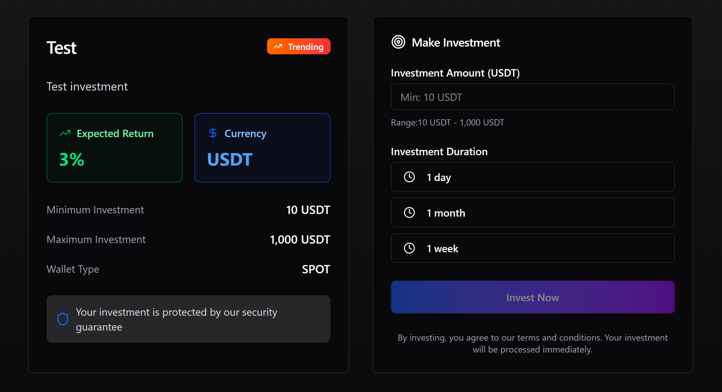 Investment Plans
